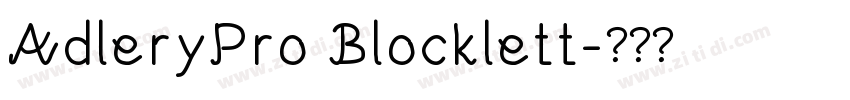 AdleryPro Blocklett字体转换